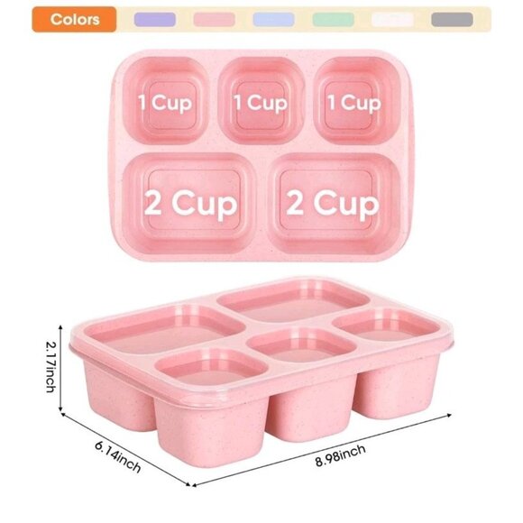 Korlon 6 Pack Bento Box Adult, Bento Lunch Box Containers w/ Lids And Utensils - Picture 2 of 7